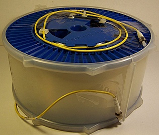 11.56km SMF-28 bare fiber spool, with 2 FC/PC connectors