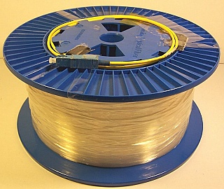 15.43km SMF-28 bare fiber spool, with one SC/PC connector