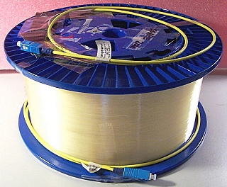 19.85km SMF-28 bare fiber spool, with 2 SC/PC connectors