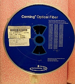 25.26km SMF-28 bare fiber spool, without fiber connectors.  Internal end is not accessible