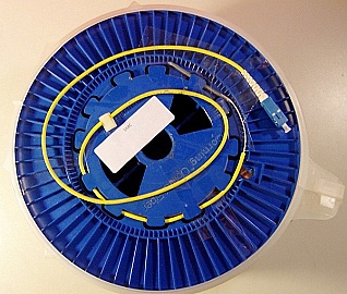 25.26km SMF-28 bare fiber spool, with 2 SC/PC connectors