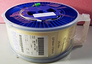 25.26km SMF-28 bare fiber spool, with 2 FC/APC connectors