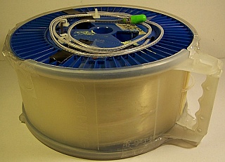 25.05m SMF-28 bare fiber spool, with two FC/APC connectors.