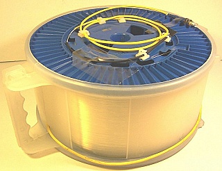 25.26km SMF-28 bare fiber spool, with 2 FC/PC connectors