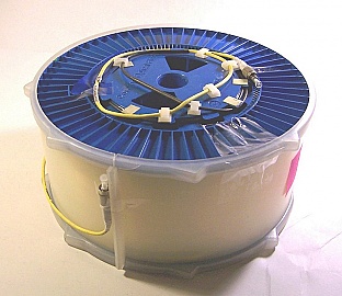 25.26km SMF-28 bare fiber spool, with 2 FC/PC connectors