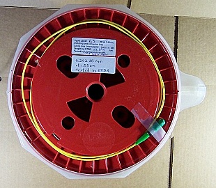 25.9km Lucent Matched-Cladding standard SM fiber spool. 8.3/125/245 um. Fiber type: MC-SM. Lucent P/N: LUC25MCSMA