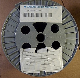 3.6km to 26km Lucent/AT&T standard SM bare fiber spool. Low attenuation.