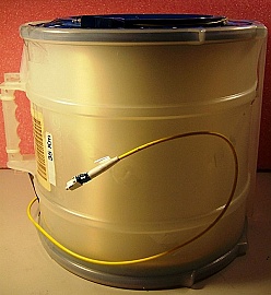 34.41km SMF-28 bare fiber spool, with one SC/PC and one LC/PC connector