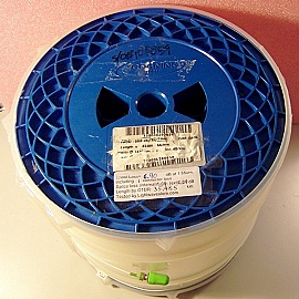 35.4856m SMF-28 bare fiber spool, with 2 FC/APC connectors