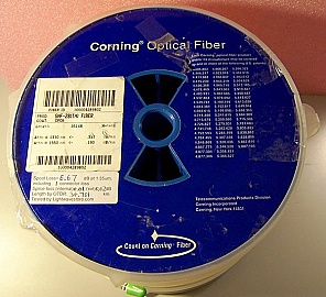 34.7km SMF-28 bare fiber spool, with 2 FC/APC connectors