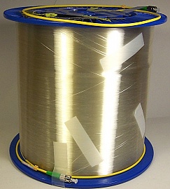 39.458km SMF-28 bare fiber spool, with two FC/APC connectors.