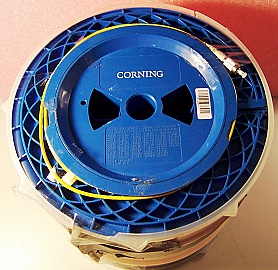 50.48km SMF-28 bare fiber spool, with 2 FC/PC connectors