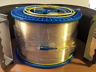 50km Pure-Silica-core bare fiber spool, Ultra low loss. With two SC/PC connectors.