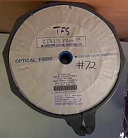 50km Pure-Silica-core bare fiber spool, Ultra low loss. With two SC/PC connectors.