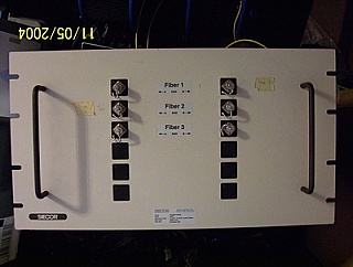 Empty metal test box/enclosure without fiber spool  made by Siecor. FC/APC interface