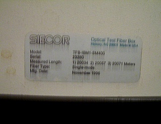 Empty metal test box/enclosure without fiber spool  made by Siecor. FC/APC interface