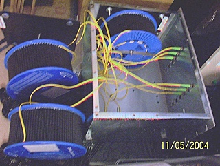 Empty metal test box/enclosure without fiber spool  made by Siecor. FC/APC interface