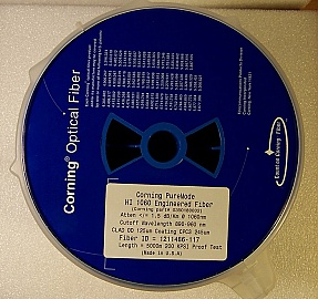 5000-meter Corning PureMode HI 1060 Engineered fiber, single mode fiber for 980nm pump laser application.