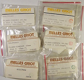Lot of 20 Melles Griot optical lens