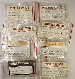 Lot of 20 Melles Griot optical lens