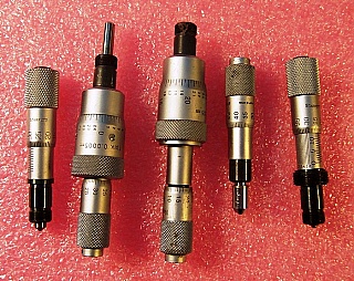 Lot of 5 Starrett Micrometer-Heads. Used. 'Sell As Is', 'No Return'