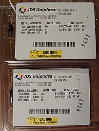 $11 each if buy 200pc. Min order qty=4pc. 1.3/1.55um PIN photodiode. JDS model: EPM 650 250, PN: 06500658-014.