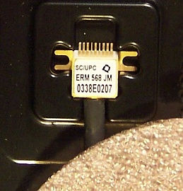 10Gb JDS PIN-TIA SFF receiver, micro pin, with SC/UPC connector.  JDS model: ERM568 JMX MICRO SC/UPC. P/N: 21033795-001