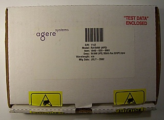10 Gb/s Surface-Mount APD-TIA Receiverr,  Agere model: RA194W