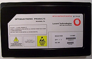 Min order qty=4pc, 2.5Gb Lucent APD 1319MT receiver module, 1.3/1.55um. Without actual manufacture test data sheet