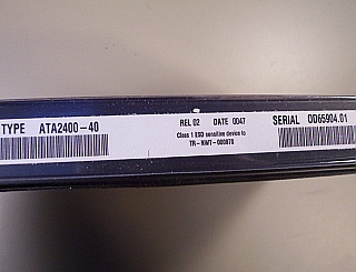 2.5Gb Nortel APD receiver,  Model: ATA2400-40, MU connector