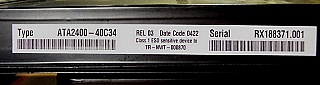 Min order qty =4.  2.5Gb APD receiver,  with FC/PC connector.  Bookham model: ATA2400-40C34