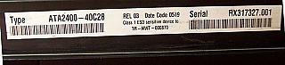 2.5Gb APD receiver,  with SC/PC connector. Bookham model: ATA2400-40C28