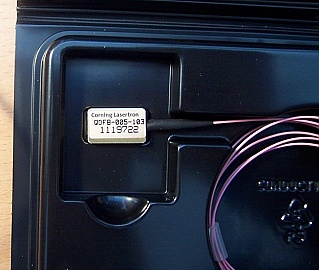 Optical PIN-TIA receiver. Bandwidth >5MHz. 1.31/155um. With SC/PC MM fiber connector. Lasertron model: QDFB-005-103