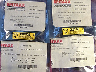 Min order qty=4. 155Mb/s optical PIN-TIA receiver. Bandwidth: 192MHz. 1.31/155um. With FC receptacle. EPITAXX model: ERM504 RFC-2.