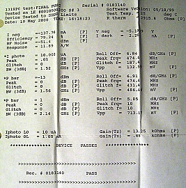 $25 each if buy 10pc. Min order qty=5.    2.5Gbps 1.3/1.55um Pin-Amp Receiver Module. Lucent P/N: 1319PC, with MU fiber connector.
