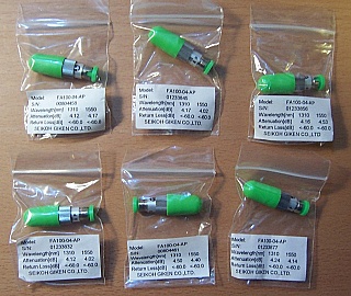 4dB Fiber adapter with fixed loss, FC/APC - FC/APC, 1.3/1.55um, Seikoh P/N: FA100-04-AP