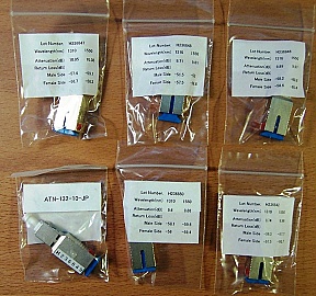 Minimum order qty: 20pc. 10dB Fiber adapter with fixed loss, premier grade, SC/PC(UPC) - SC/PC(UPC), 1.3/1.55um, Senko P/N: ATN-132-10-JP