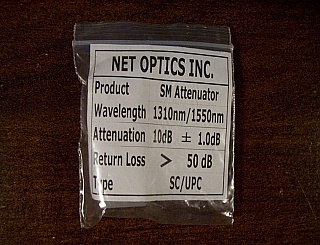10dB Fiber adapter with fixed loss, SC/UPC - SC/UPC