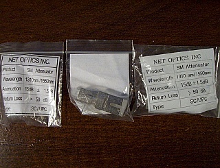 15dB Fiber adapter with fixed loss, SC/UPC - SC/UPC