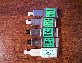 20dB Fiber adapter with fixed loss, SC/UPC - SC/UPC