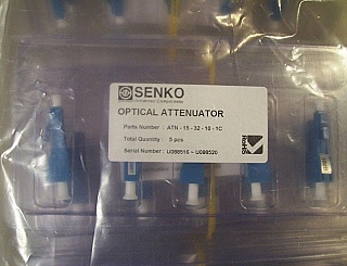 10dB Fiber adapter, LC/UPC-LC/UPC, dual 1310/1550nm, premier grade, fixed loss,