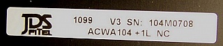 Broadband 1x4 splitter/coupler over 1260-1360nm and 1480-1580nm. Without fiber connectors. JDS model: ACWA104+1L NC