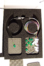 1x8 coupler for both 1310/1550nm with FC/APC connectors. Model: ACWA108+1EFAFA