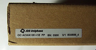 1x8 coupler for both 1310/1550nm with FC/PC connectors. Model: ACWA108+1EFP