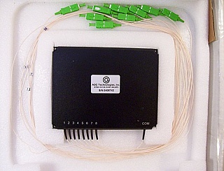1x8 coupler for both 1.3/1.55um. With SC/APC connectors. AOC P/N: STSC-18-135-15-09-1-SC/APC