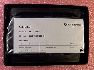 1x8 tree coupler over 1550+/-20nm. Without fiber connectors. JDS P/N: NESG100804201-001