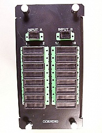 2x32 splitter for both 1.3/1.55um. Dual input ports of 1x32 splitter. With SC/APC connectors. Made by Corning