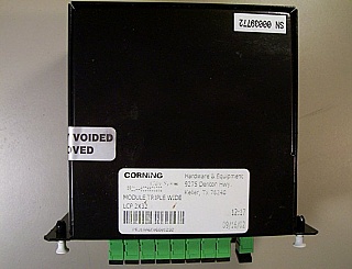 2x32 splitter for both 1.3/1.55um. Dual input ports of 1x32 splitter. With SC/APC connectors. Made by Corning