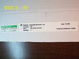 2x8 coupler for both 1310/1550nm with SC/UPC connectors