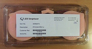2%/98% 1x2 coupler at 1550nm, premier grade, with 3 LC/PC connectors. JDS model: FFCC241PB11J